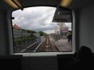 The trains have no drivers, just windows